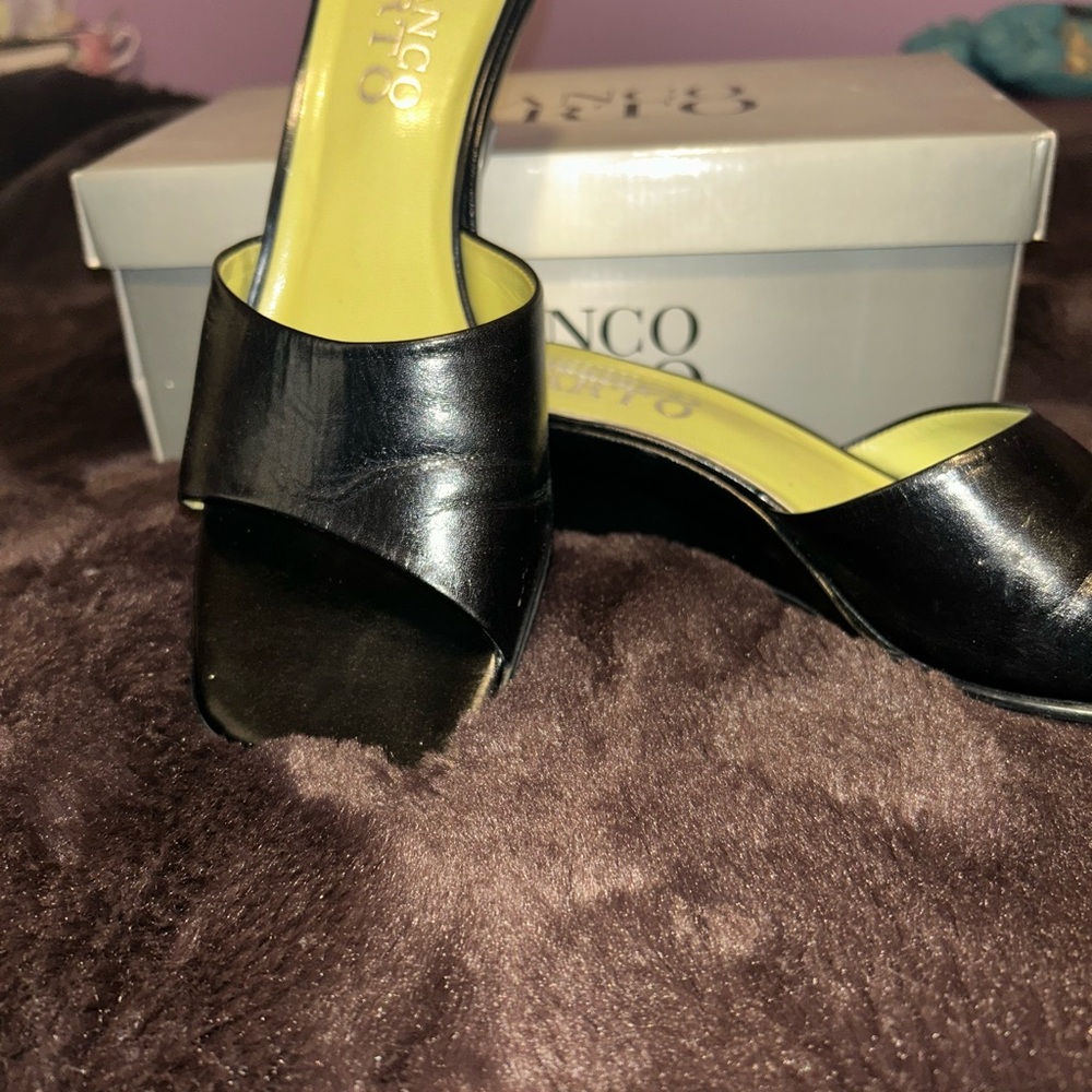 Franco Sarto Black Mules